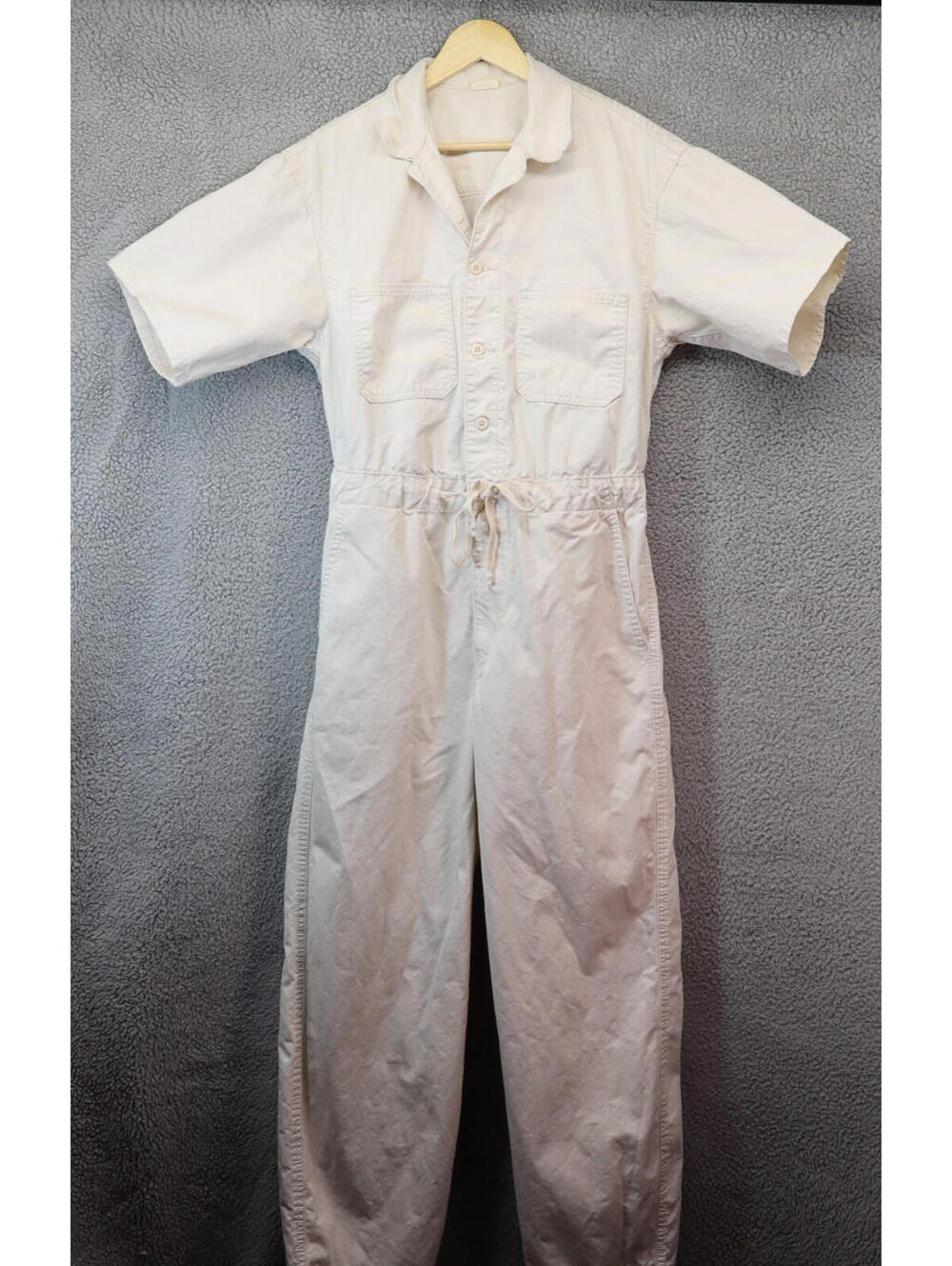 Levi's Women Medium Utility Jumpsuit One-Piece Beige Bone